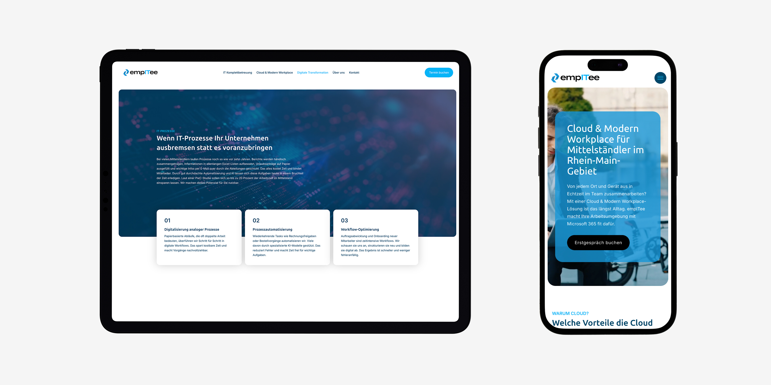 empITee Mockup - Webdesign für IT Dienstleister